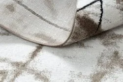 Modern Teppich COZY Lina, Geometrisch, Marmor - Strukturell zwei Ebenen aus Vlies braun