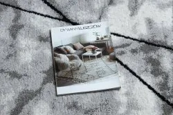 Modern Teppich COZY Lina, Geometrisch, Marmor - Strukturell zwei Ebenen aus Vlies grau