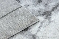 Modern Teppich COZY Lina, Geometrisch, Marmor - Strukturell zwei Ebenen aus Vlies grau