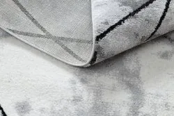 Modern Teppich COZY Lina, Geometrisch, Marmor - Strukturell zwei Ebenen aus Vlies grau