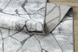 Chodnik nowoczesny COZY 8873 Cracks Popękany beton - Strukturalny, dwa poziomy runa ciemny szary