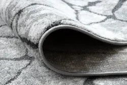 Chodnik nowoczesny COZY 8873 Cracks Popękany beton - Strukturalny, dwa poziomy runa ciemny szary