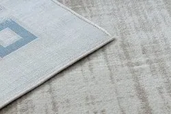 Modern NOBLE Teppich 1539 68 Rahmen vintage - Strukturell zwei Ebenen aus Vlies creme / blau