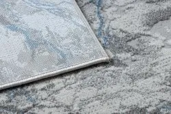 Modern NOBLE Teppich 9962 68 Marmor, Stein - Strukturell zwei Ebenen aus Vlies creme / blau