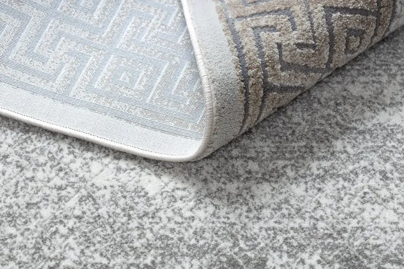 Modern NOBLE Teppich 1512 67 Rahmen, griechisch vintage - Strukturell zwei Ebenen aus Vlies creme / beige