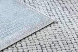 Modern NOBLE Teppich 9730 68 Rahmen vintage - Strukturell zwei Ebenen aus Vlies creme / blau
