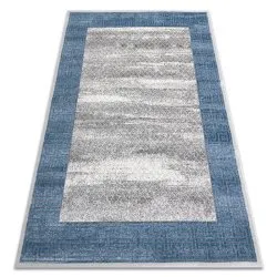 Modern NOBLE Teppich 68 Rahmen, griechisch vintage - Strukturell zwei Ebenen aus Vlies creme / blau