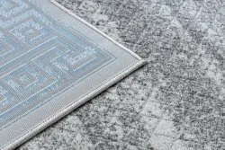 Modern NOBLE Teppich 1512 68 Rahmen, griechisch vintage - Strukturell zwei Ebenen aus Vlies creme / blau