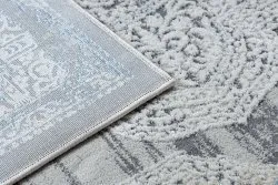 Modern NOBLE Teppich 9479 63 Ornament vintage - Strukturell zwei Ebenen aus Vlies creme / blau