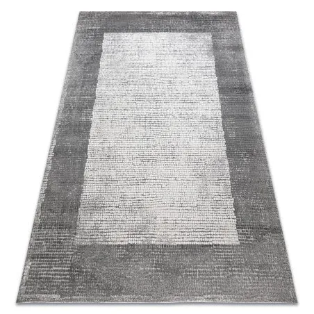 Modern NOBLE Teppich 9730 65 Rahmen vintage - Strukturell zwei Ebenen aus Vlies creme / grau