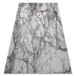 Modern NOBLE Teppich 65 Marmor, Stein - Strukturell zwei Ebenen aus Vlies creme / grau