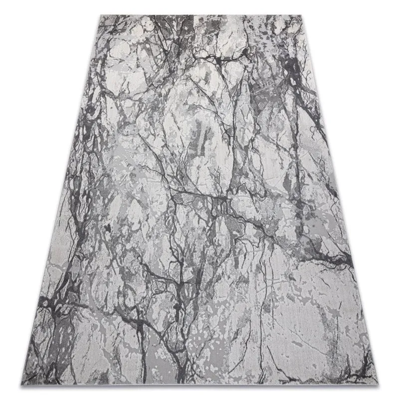Modern NOBLE Teppich 9962 65 Marmor, Stein - Strukturell zwei Ebenen aus Vlies creme / grau