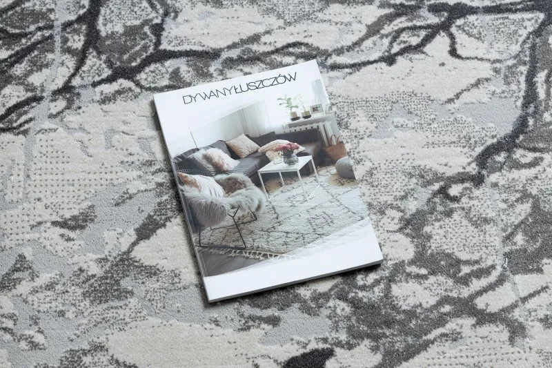 Modern NOBLE Teppich 9962 65 Marmor, Stein - Strukturell zwei Ebenen aus Vlies creme / grau