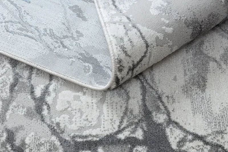 Modern NOBLE Teppich 9962 65 Marmor, Stein - Strukturell zwei Ebenen aus Vlies creme / grau