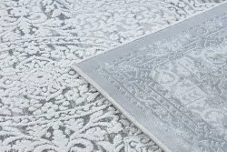 Modern NOBLE Teppich 9479 65 Ornament vintage - Strukturell zwei Ebenen aus Vlies creme / grau