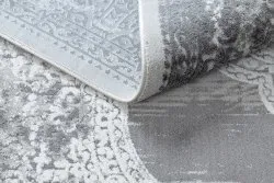 Modern NOBLE Teppich 9479 65 Ornament vintage - Strukturell zwei Ebenen aus Vlies creme / grau