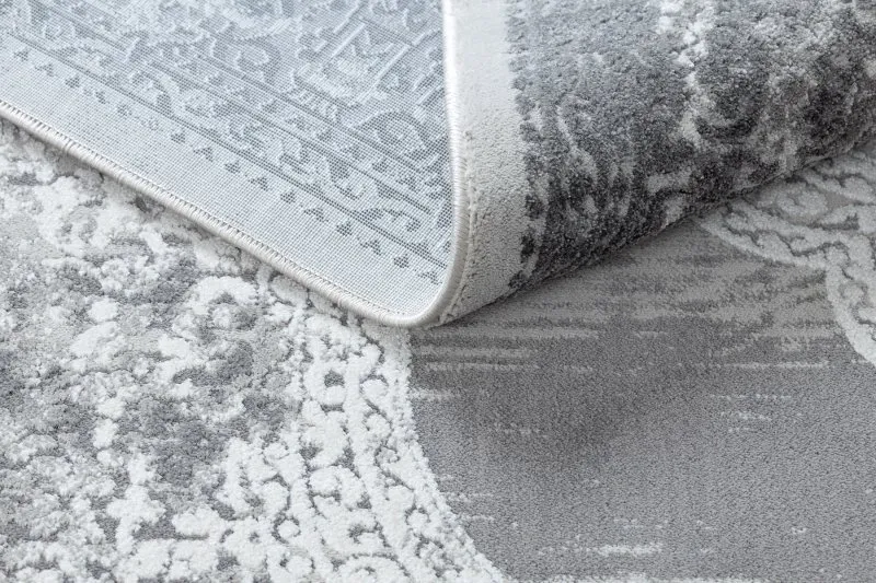 Modern NOBLE Teppich 9479 65 Ornament vintage - Strukturell zwei Ebenen aus Vlies creme / grau