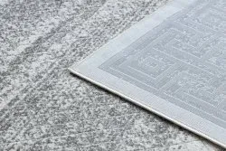 Modern NOBLE Teppich 1512 64 Rahmen, griechisch vintage - Strukturell zwei Ebenen aus Vlies creme / grau