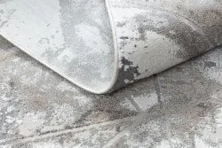 Modern NOBLE Teppich 1515 64 Marmor, Geometrisch - Strukturell zwei Ebenen aus Vlies creme / grau
