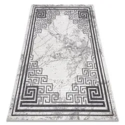 Modern NOBLE Teppich 65 Rahmen, griechisch, Marmor - Strukturell zwei Ebenen aus Vlies creme / grau