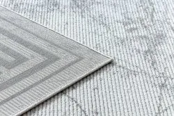 Modern NOBLE Teppich 1517 65 Rahmen, griechisch, Marmor - Strukturell zwei Ebenen aus Vlies creme / grau