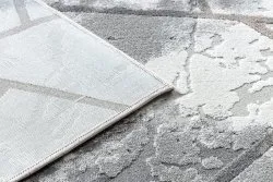 Modern NOBLE Teppich 1518 67 Vintage, Geometrisch - Strukturell zwei Ebenen aus Vlies creme / grau