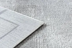 Modern NOBLE Teppich 1520 45 Vintage, Geometrisch, Linien - Strukturell zwei Ebenen aus Vlies grau