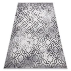 Modern NOBLE Teppich 45 Vintage, Marokkanisches Spalier - Strukturell zwei Ebenen aus Vlies grau