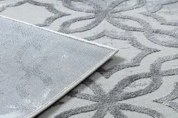 Modern NOBLE Teppich 1532 45 Vintage, Marokkanisches Spalier - Strukturell zwei Ebenen aus Vlies grau