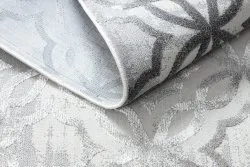 Modern NOBLE Teppich 1532 45 Vintage, Marokkanisches Spalier - Strukturell zwei Ebenen aus Vlies grau