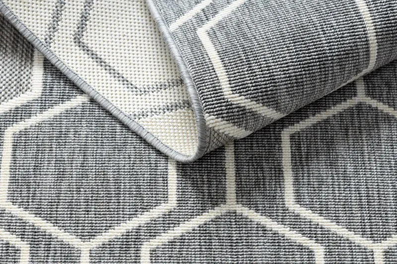 Teppich SPRING 20404332 Sechseck Sisal, geschlungen - grau 