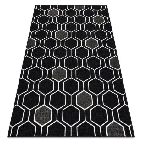 Teppich SPRING 20404993 Sechseck Sisal, geschlungen - schwarz