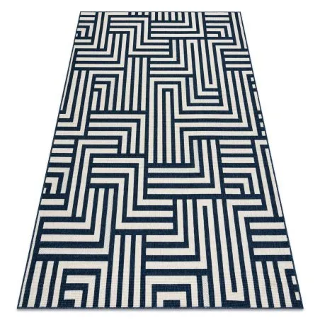 Teppich SPRING 20421994 Labyrinth, geschlungen - creme / blau