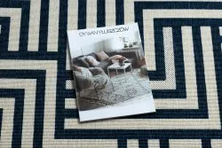Teppich SPRING 20421994 Labyrinth, geschlungen - creme / blau