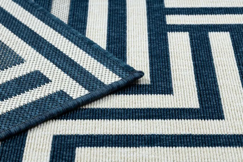 Teppich SPRING 20421994 Labyrinth, geschlungen - creme / blau