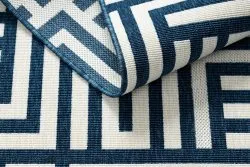 Teppich SPRING 20421994 Labyrinth, geschlungen - creme / blau