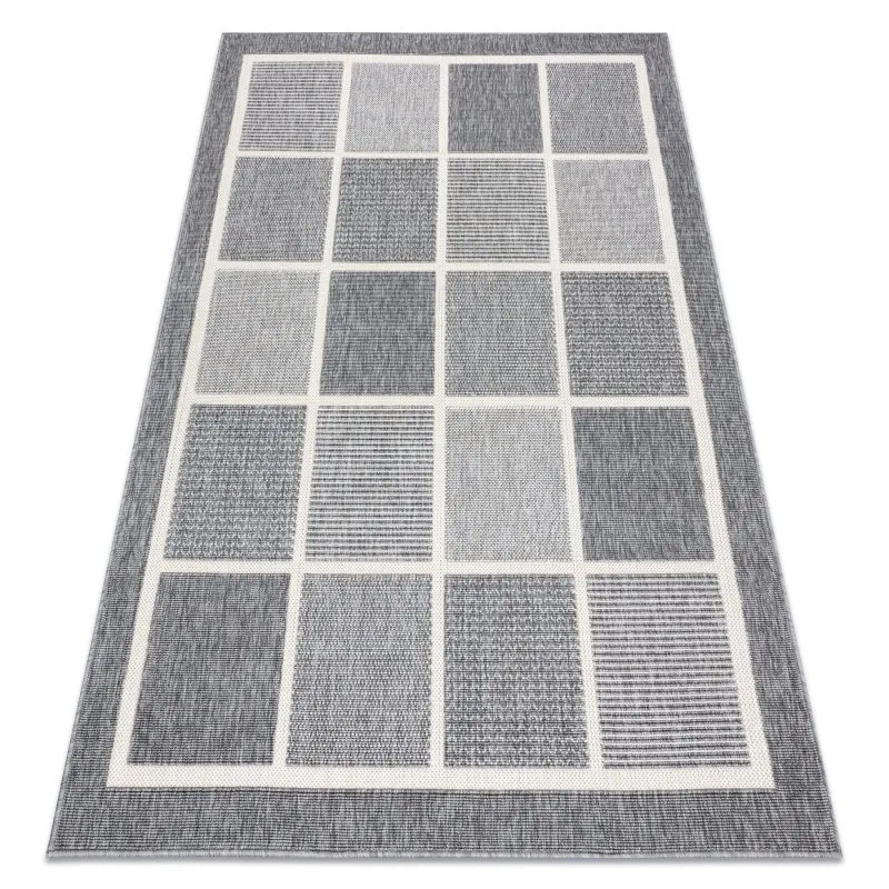 Teppich SPRING 20426332 Quadrate, Rahmen geschlungen - grau 