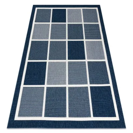 Teppich SPRING 20426994 Quadrate, Rahmen geschlungen - blau