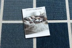 Teppich SPRING 20426994 Quadrate, Rahmen geschlungen - blau