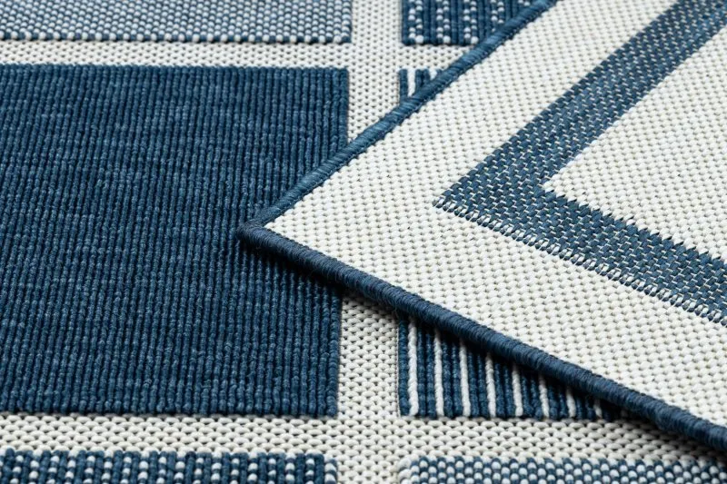 Teppich SPRING 20426994 Quadrate, Rahmen geschlungen - blau