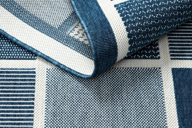 Teppich SPRING 20426994 Quadrate, Rahmen geschlungen - blau