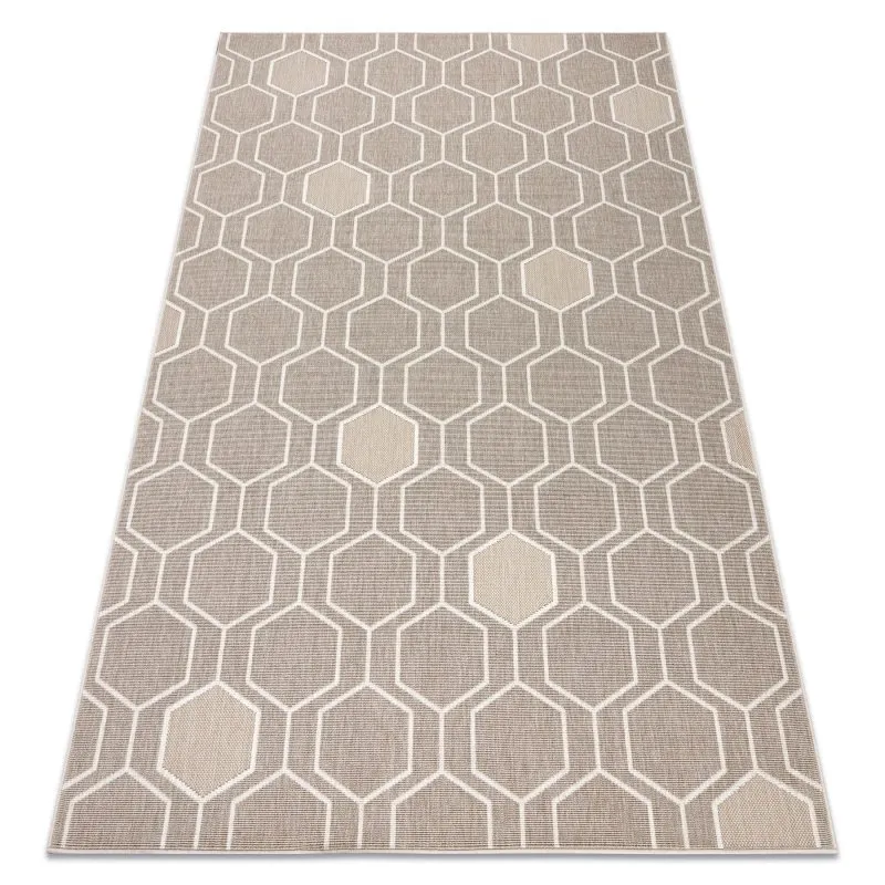 Teppich SPRING 20404558 Sechseck Sisal, geschlungen - beige