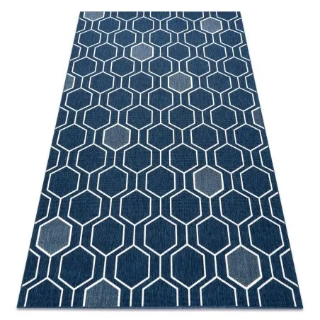 Teppich SPRING 20404994 Sechseck Sisal, geschlungen - blau