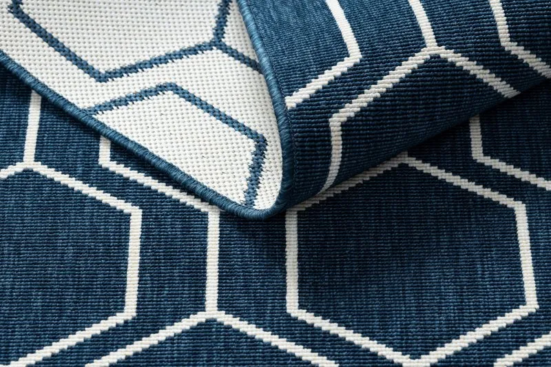 Teppich SPRING 20404994 Sechseck Sisal, geschlungen - blau