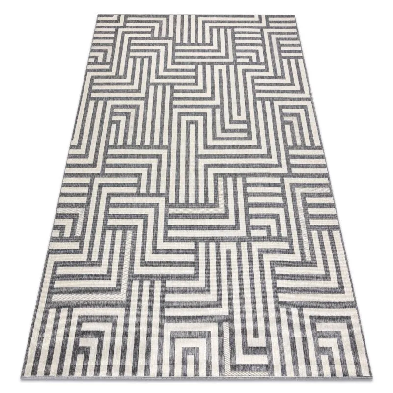 Teppich SPRING 20421332 Labyrinth, geschlungen - creme / grau