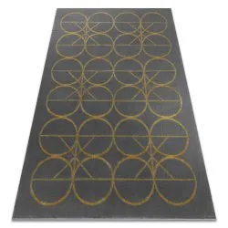 Exklusiv EMERALD Teppich glamour, stilvoll Kreise grau / gold