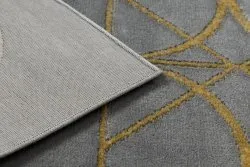 Exklusiv EMERALD Teppich 1010 glamour, stilvoll Kreise grau / gold