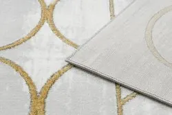 Exklusiv EMERALD Teppich 1010 glamour, stilvoll Kreise creme / gold