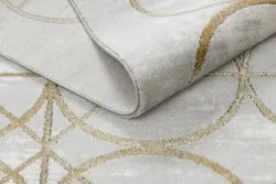 Exklusiv EMERALD Teppich 1010 glamour, stilvoll Kreise creme / gold