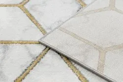 Exklusiv EMERALD Teppich 1014 glamour, stilvoll Würfel creme / gold